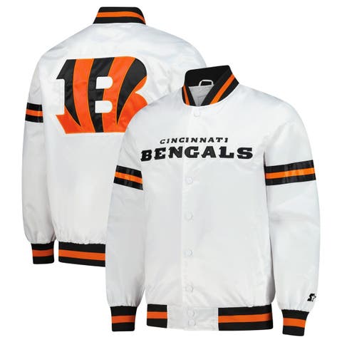 Men's Starter  White Cincinnati Bengals Scout Full-Snap Varsity Jacket