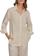 Donna Karan New York Linen Button-Up Shirt