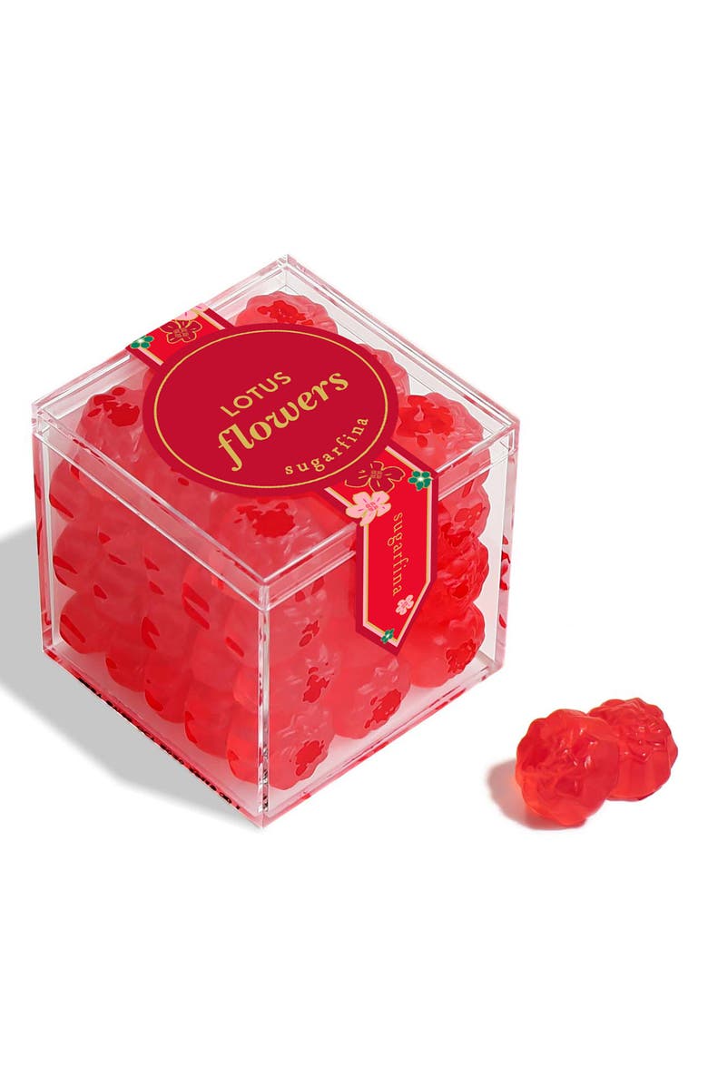 sugarfina Lunar New Year 2023 Set of 4 Lotus Flower Candy Cubes, Alternate, color, 