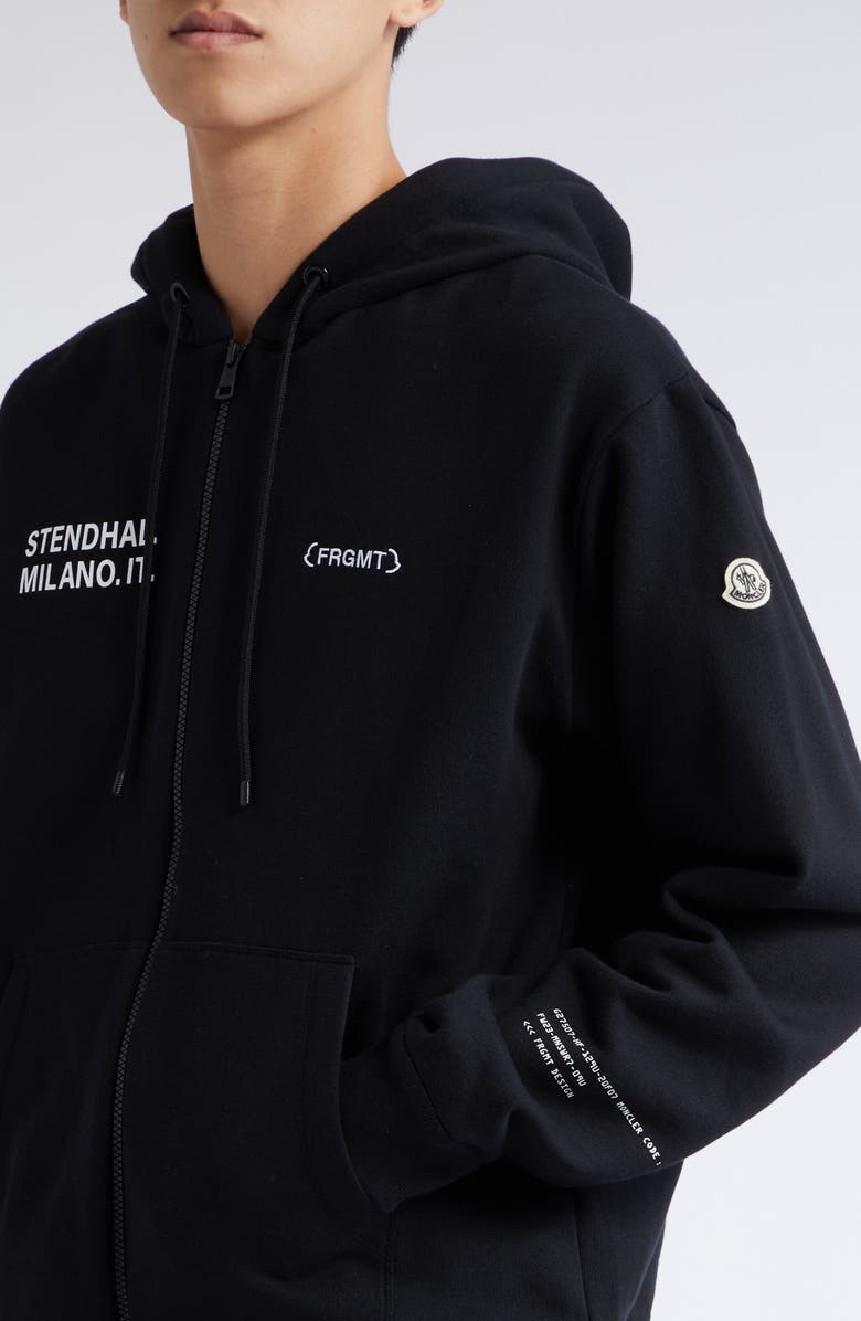 Moncler Genius x FRGMT Logo Graphic Zip Hoodie, Alternate, color, 