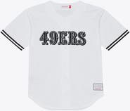 Mitchell & Ness Men's Mitchell & Ness White San Francisco 49ers Monochrome Mesh Full-Button Baseball Jersey