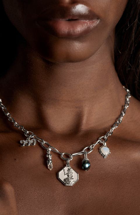 5 Charm Collector Collar Necklace