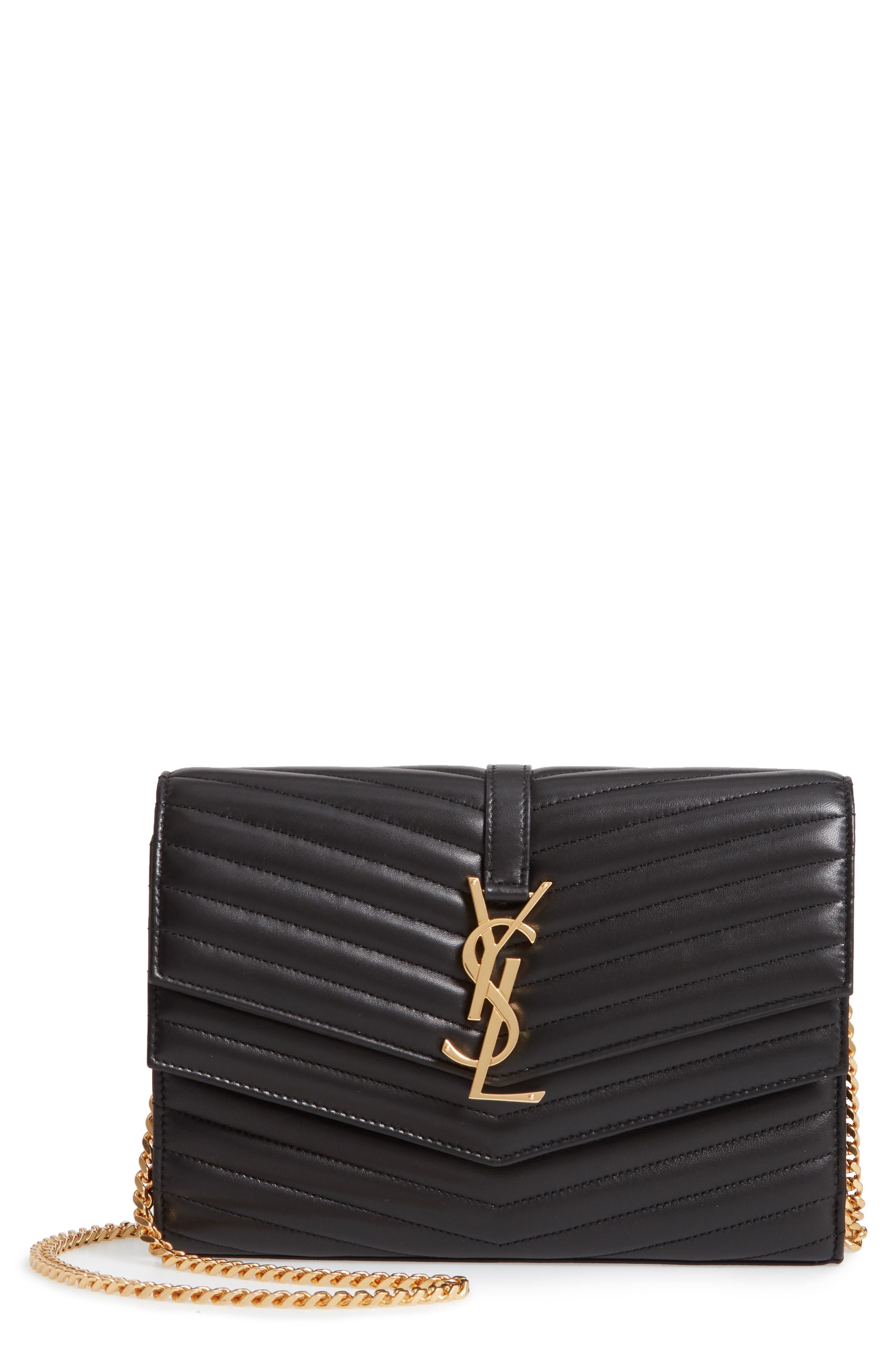 Sulpice Leather Crossbody Wallet, Main, color, NOIR