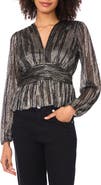 Parker V-Neck Long Sleeve Sequin Top