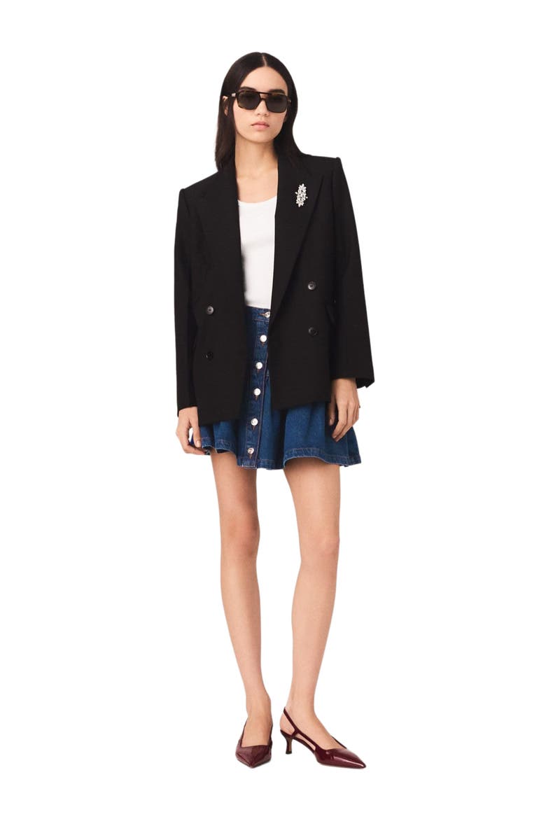 Double-breasted jacket, Main, color, Black
