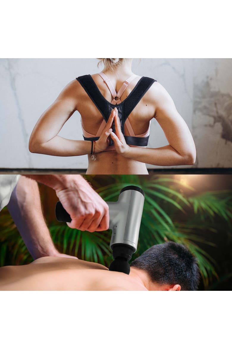 Pain Relief & Posture Support Set, Alternate, color, Black