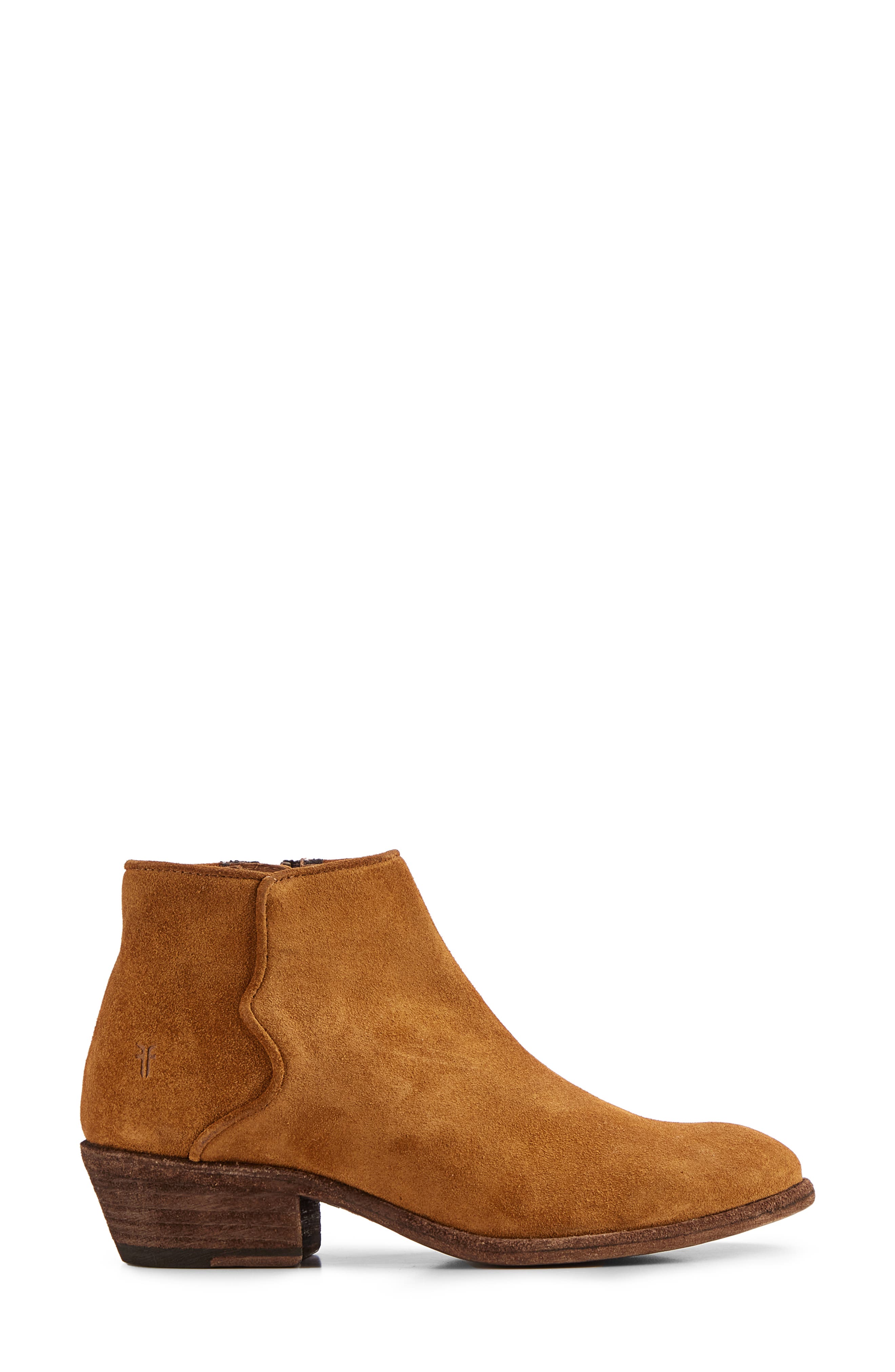Frye Carson Piping Bootie, Alternate, color, Bronze