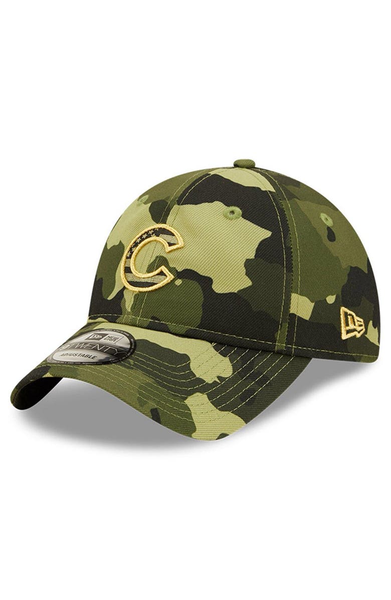 New Era Men's New Era Camo Chicago Cubs 2022 Armed Forces Day 9TWENTY Adjustable Hat, Alternate, color, 