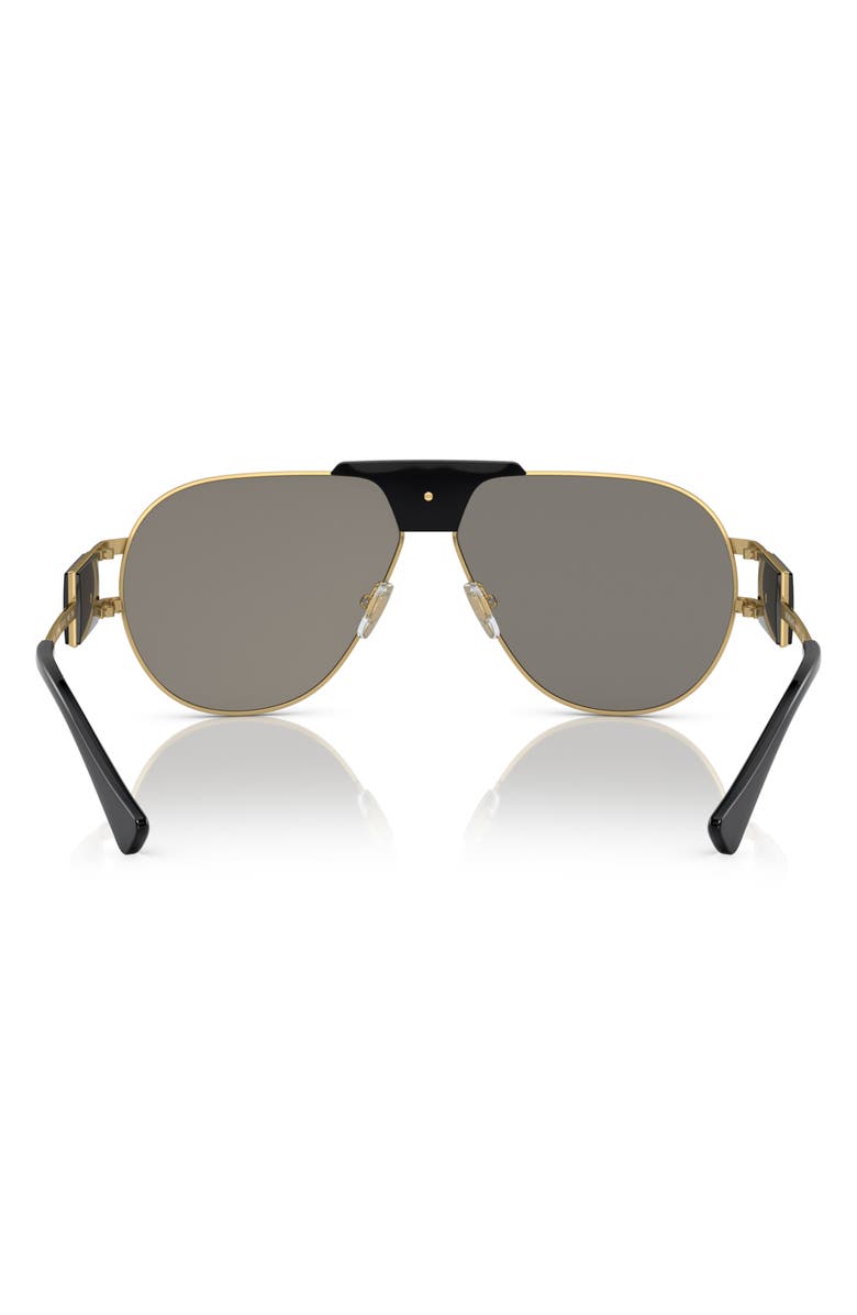 Versace 63mm Oversize Pilot Sunglasses, Alternate, color, 