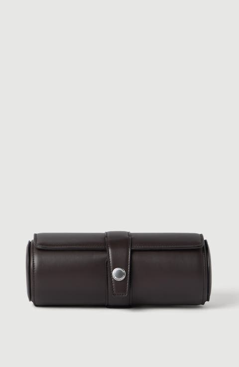 Smooth calfskin watch holder