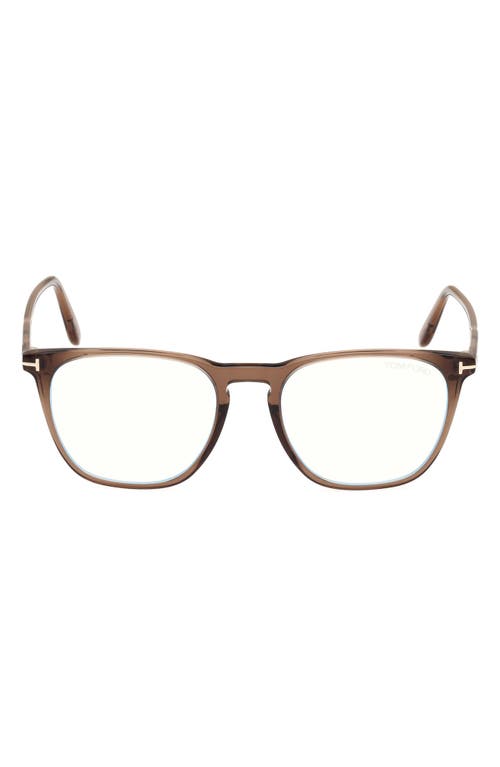 Tom Ford 52mm Round Blue Light Blocking Optical Glasses