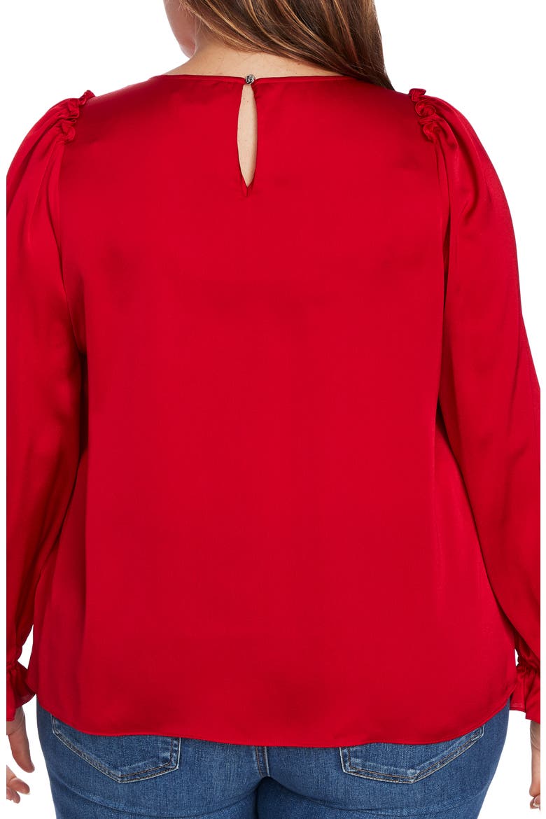 Satin Ruffle Top, Alternate, color, RIBBON RED