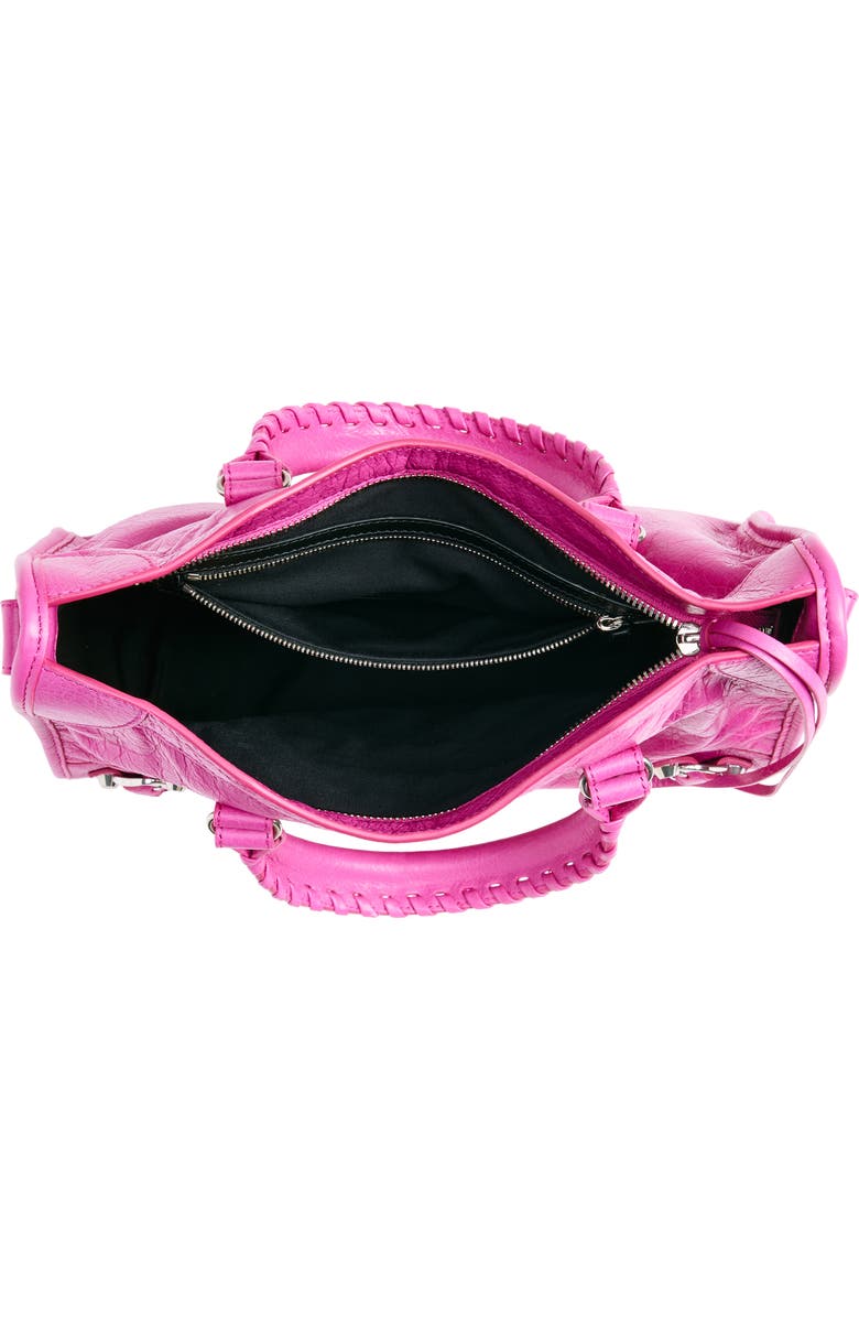 Balenciaga Small Le City Crinkle Leather Top Handle Bag, Alternate, color,