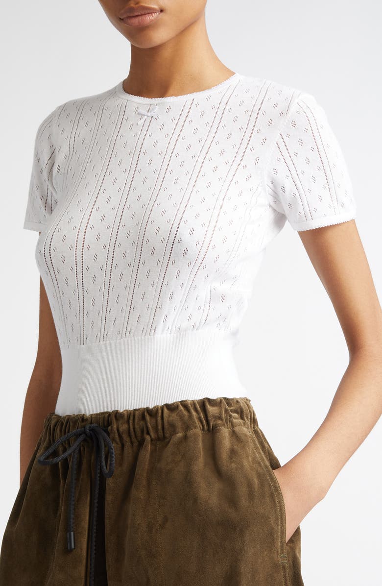 JW Anderson Pointelle Cotton & Cashmere Sweater, Alternate, color, 