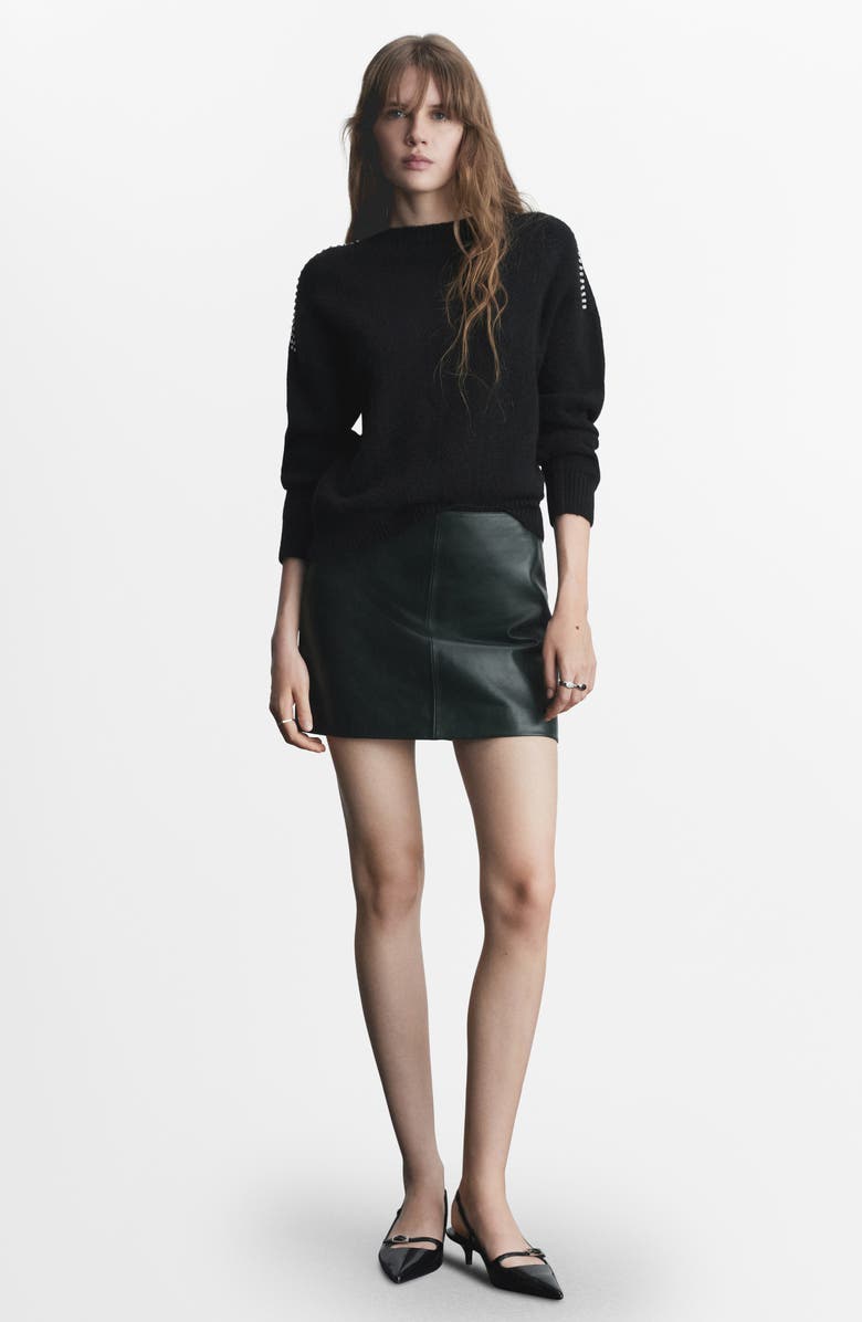 MANGO Embellished Shoulder Sweater, Alternate, color,