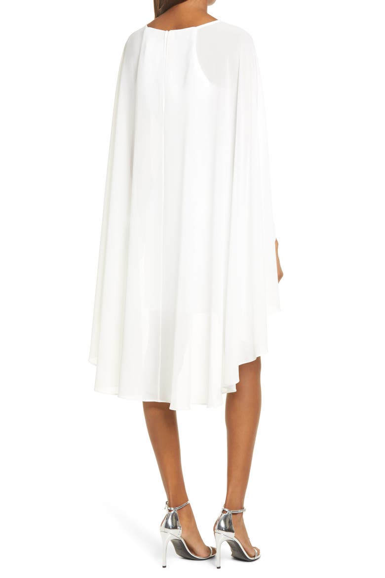 Sequin Cape Minidress, Alternate, color, IVORY