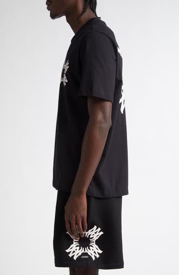 関税負担なし◆AMIRI◆MA QUAD モノグラムロゴ コットンTシャツ AMIRI MA Quad Tシャツ | ニュートラル | FARFETCH JP