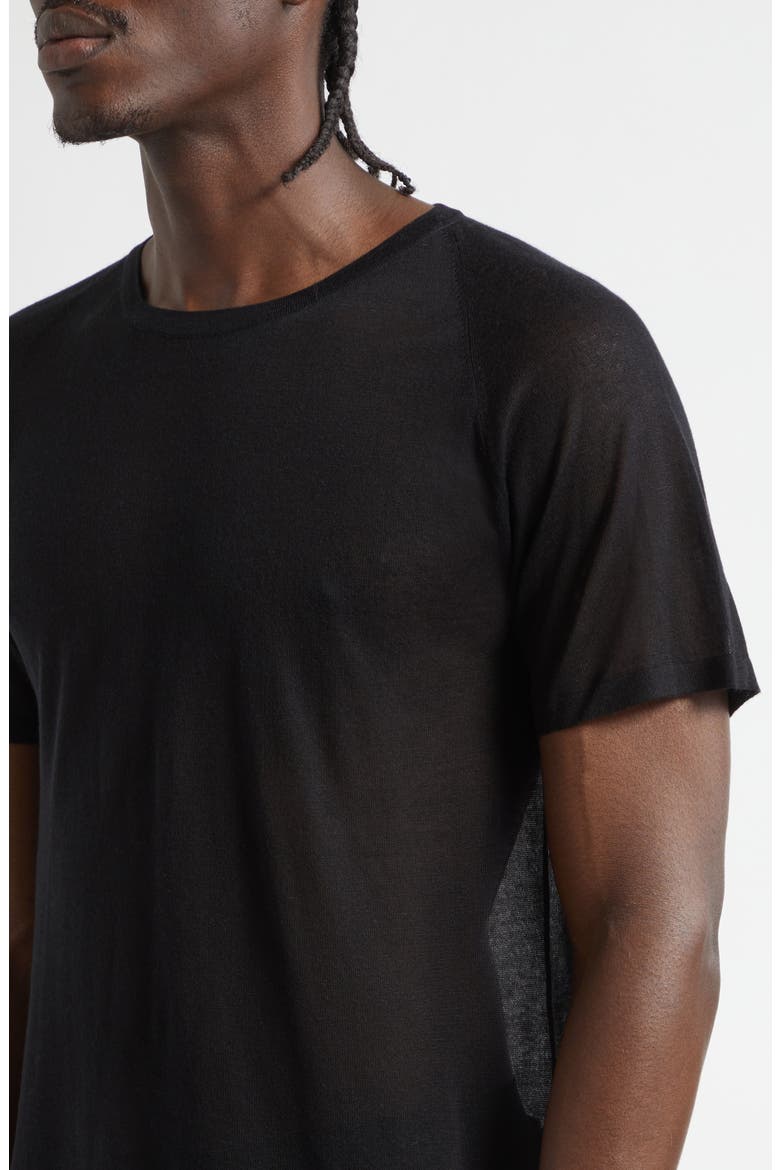 Raglan Sleeve T-Shirt, Alternate, color, BLACK