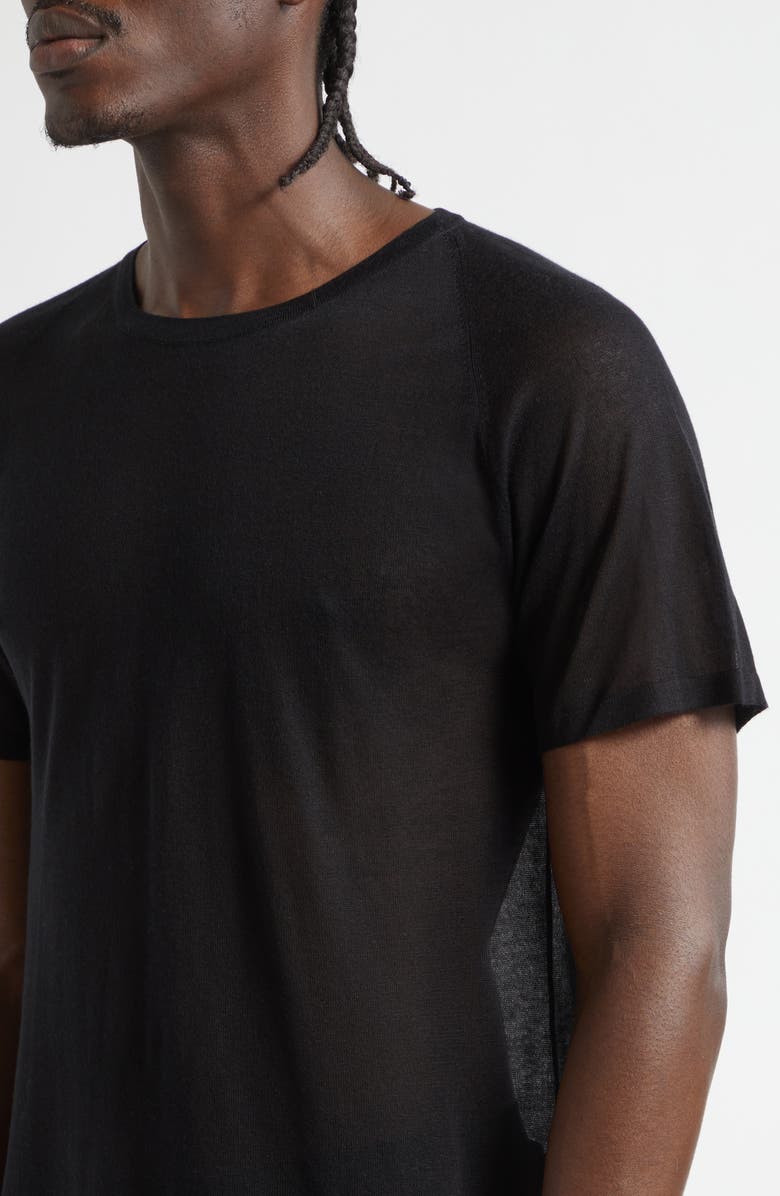 FRENCKENBERGER Raglan Sleeve T-Shirt, Alternate, color, Black
