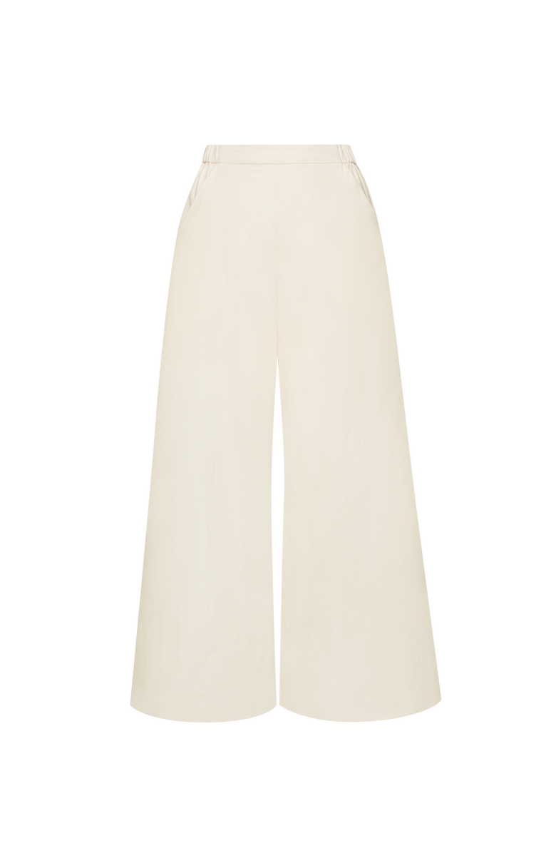 Ansea The Twill Wide Leg Pant, Main, color, Bone
