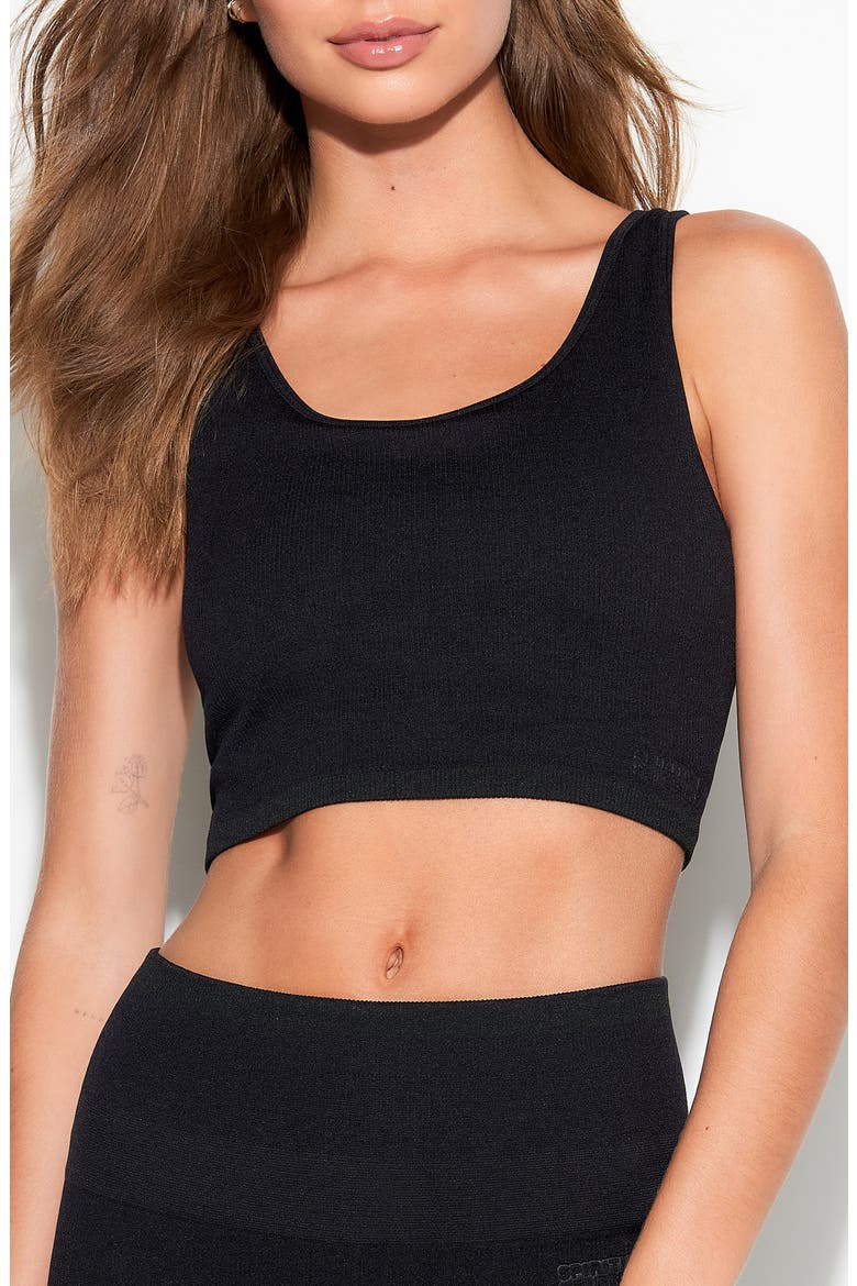 Black Love Longline Sports Bra, Main, color, BLACK