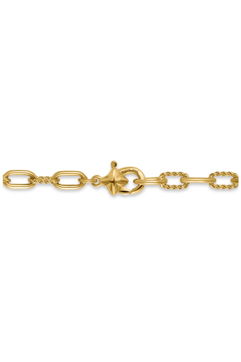 DY Madison® Pavé© Bead Station Necklace in 18K Yellow Gold with Diamonds, 3mm, Alternate, color, DIAMOND