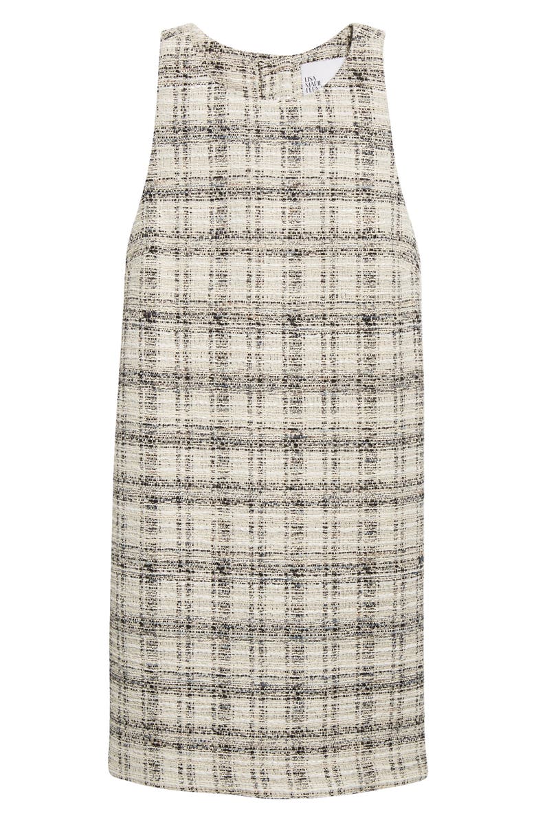 Lisa Marie Fernandez Sleeveless Cotton Blend Tweed Shift Dress, Alternate, color, 
