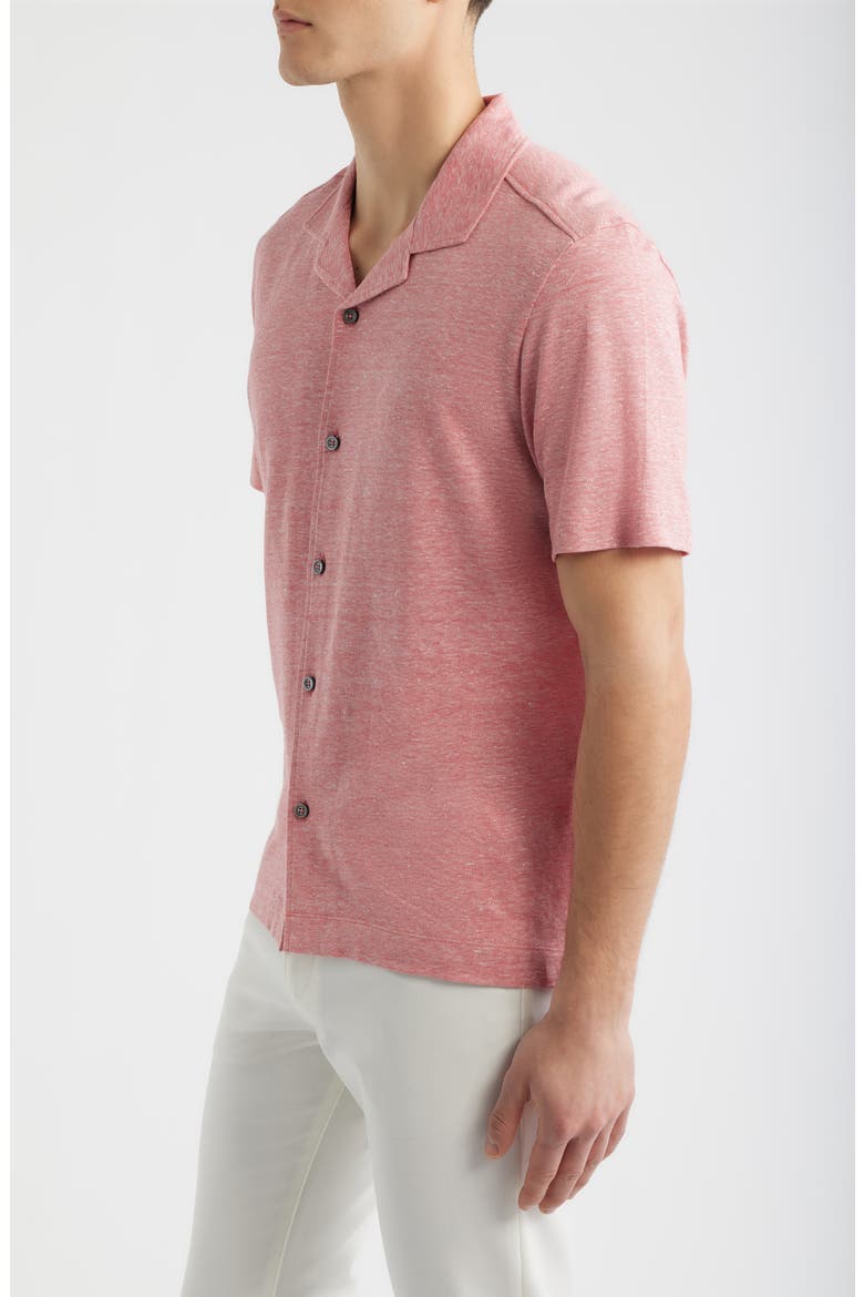 Powell Button Front Shirt, Alternate, color, MEDIUM RED