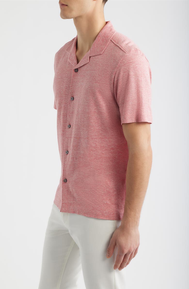 BOSS Powell Button Front Shirt, Alternate, color, Medium Red