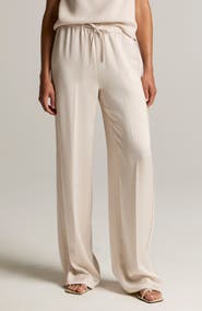 Vince Shine Crepe Pull-On Pants
