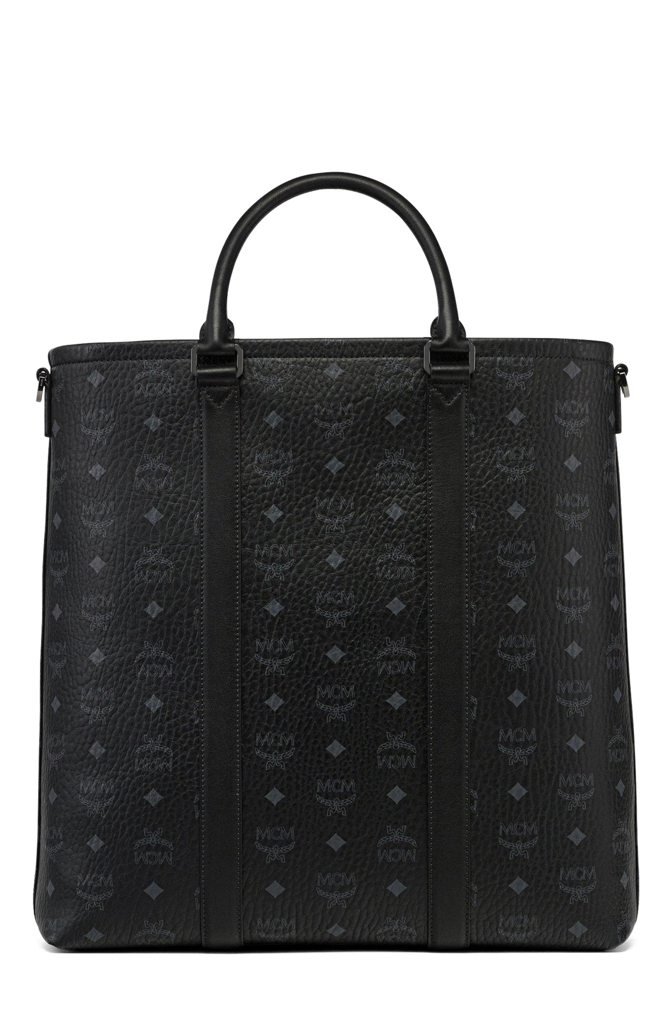 MCM Aren N/S Tote in Visetos, Alternate, color, 