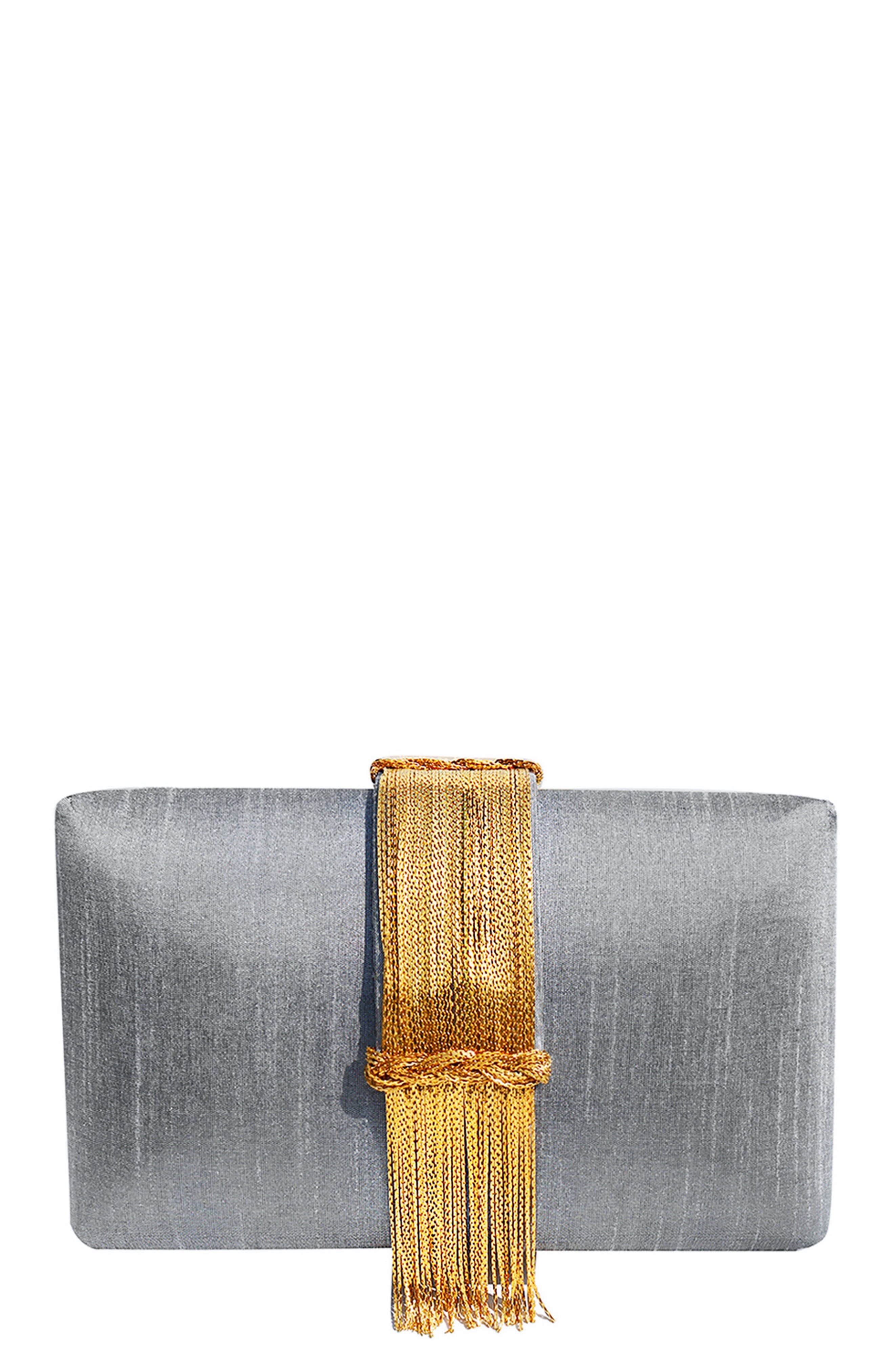 Simitri Fringe Clutch, Alternate, color, Smokeshow