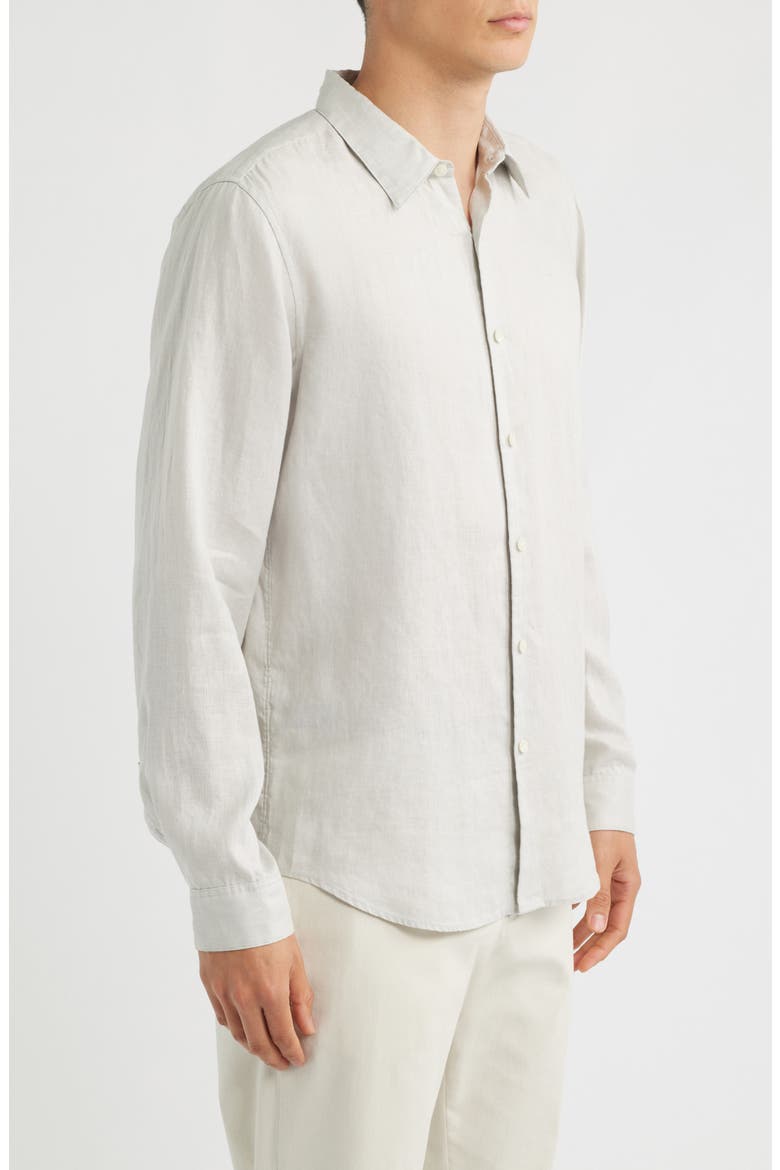 Irving Relaxed Fit Linen Button-Up Shirt, Alternate, color, VAPOR