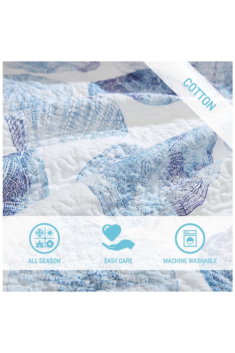 Ocean Isle Cotton Quilt & Sham Set, Alternate, color, INDIGO