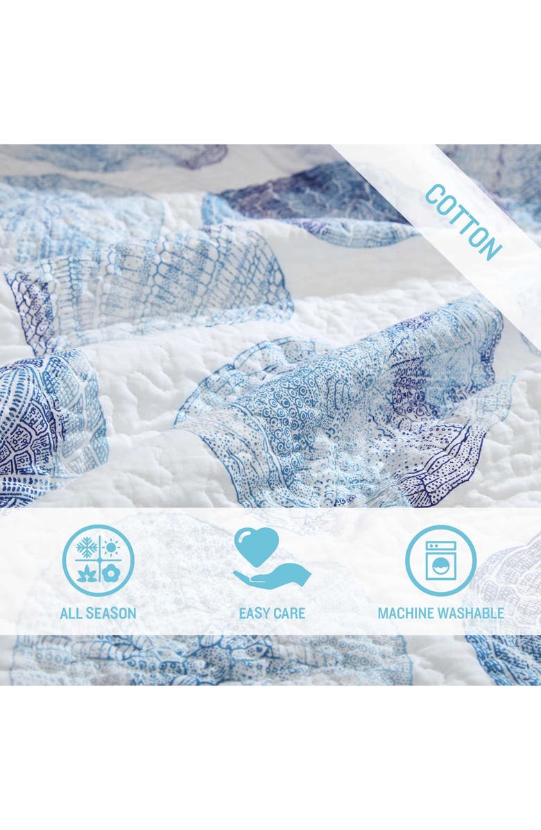 Tommy Bahama Ocean Isle Cotton Quilt & Sham Set, Alternate, color, Indigo