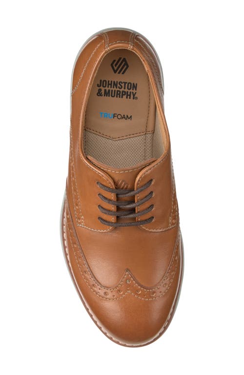 Johnston & Murphy Kids' Upton Wingtip Derby In Tan Full Grain