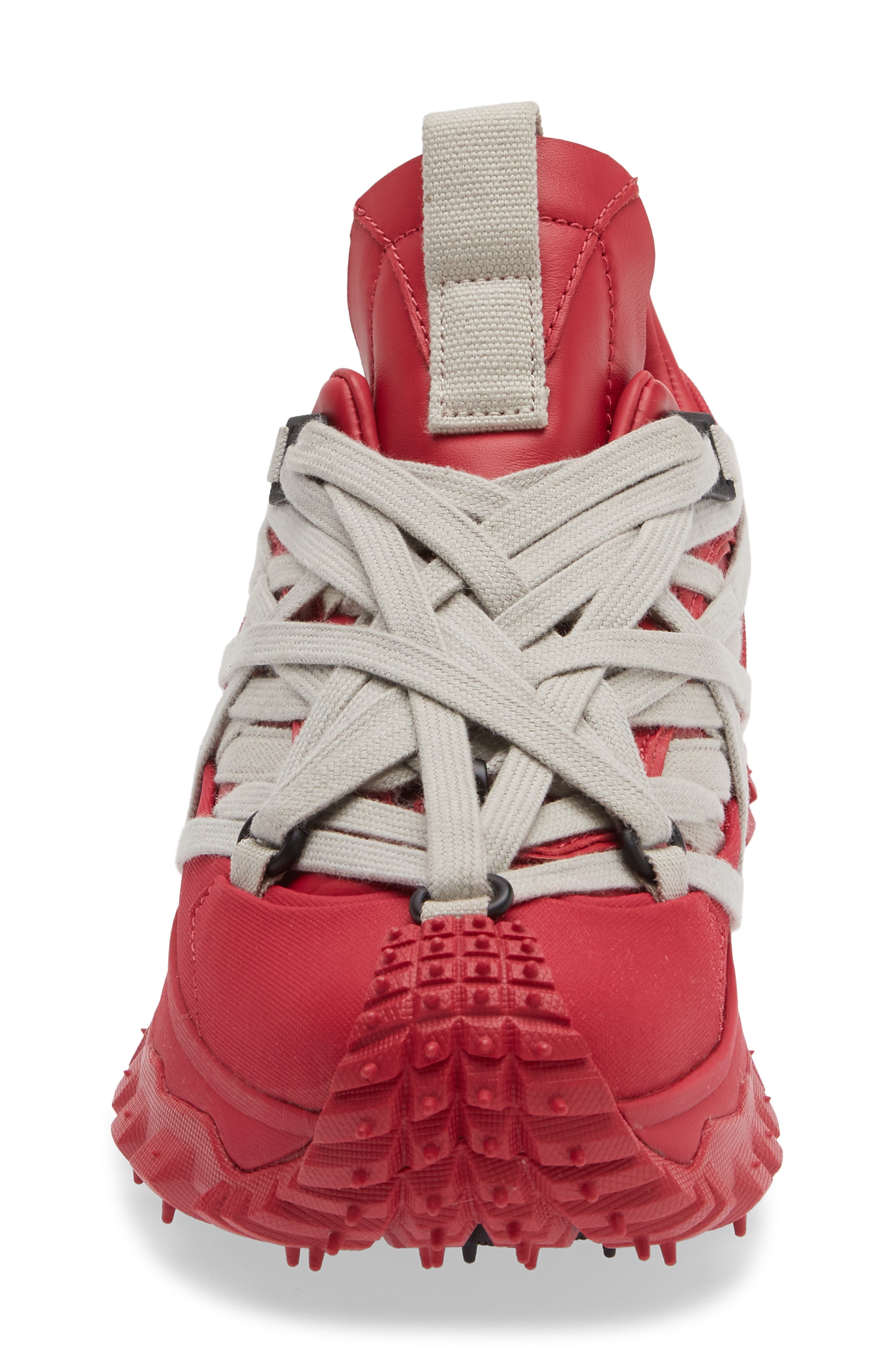 Moncler x Rick Owens Trailgrip Megalace Low Top Sneaker, Alternate, color, Red