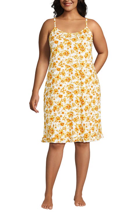 Plus Size Cooling Knee Length Slip Nightgown