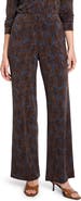 NIC+ZOE Feather Fern Print Wide Leg Pants