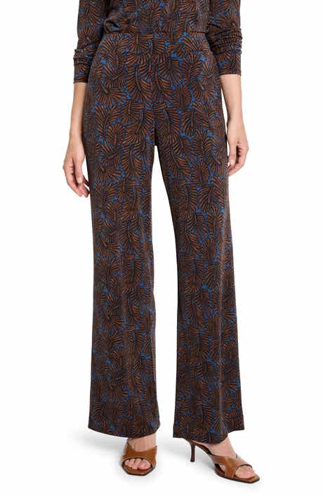 NIC+ZOE Feather Fern Print Wide Leg Pants