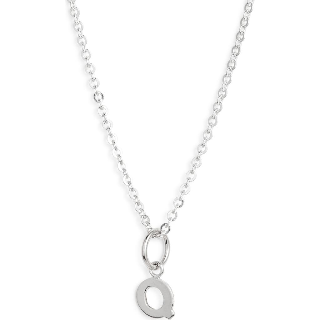 Nashelle Initial Pendant Necklace In Sterling Silver - Q