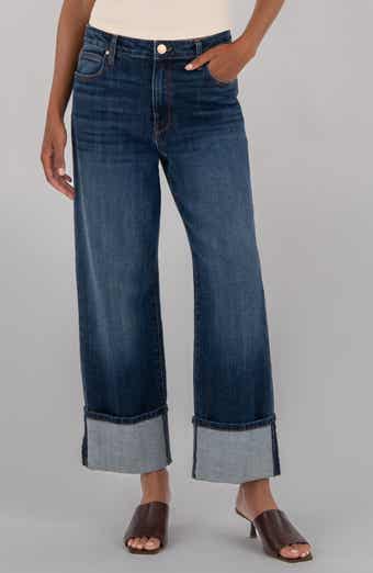 KUT from the Kloth Sienna Cuffed Hem Wide Leg Jeans