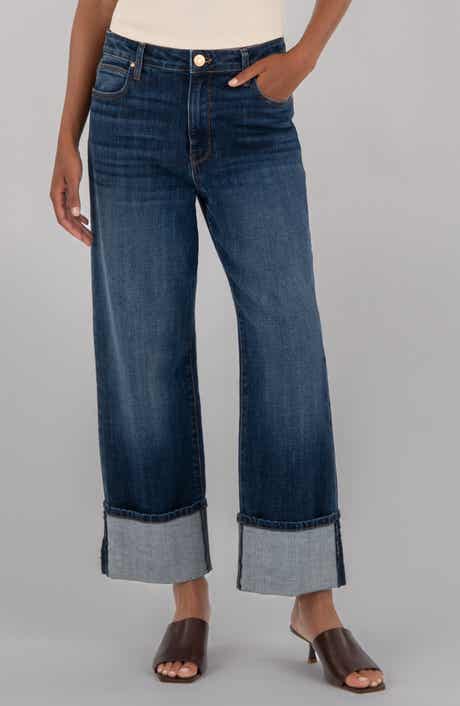 KUT from the Kloth Sienna Cuffed Hem Wide Leg Jeans