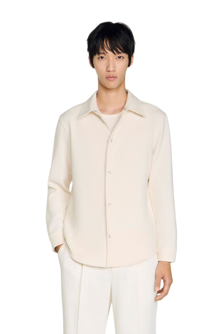 Long-sleeved jersey shirt, Alternate, color, Ecru