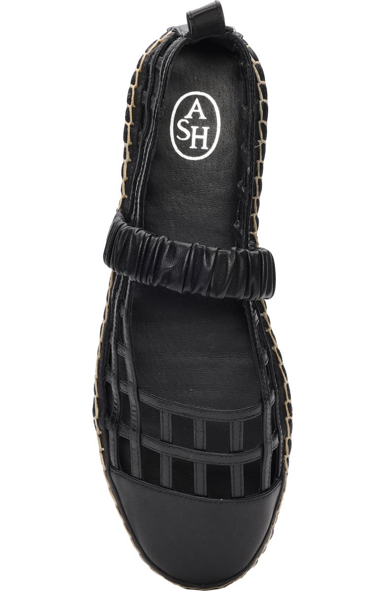 Ash Elly Espadrille Flat, Alternate, color, Black