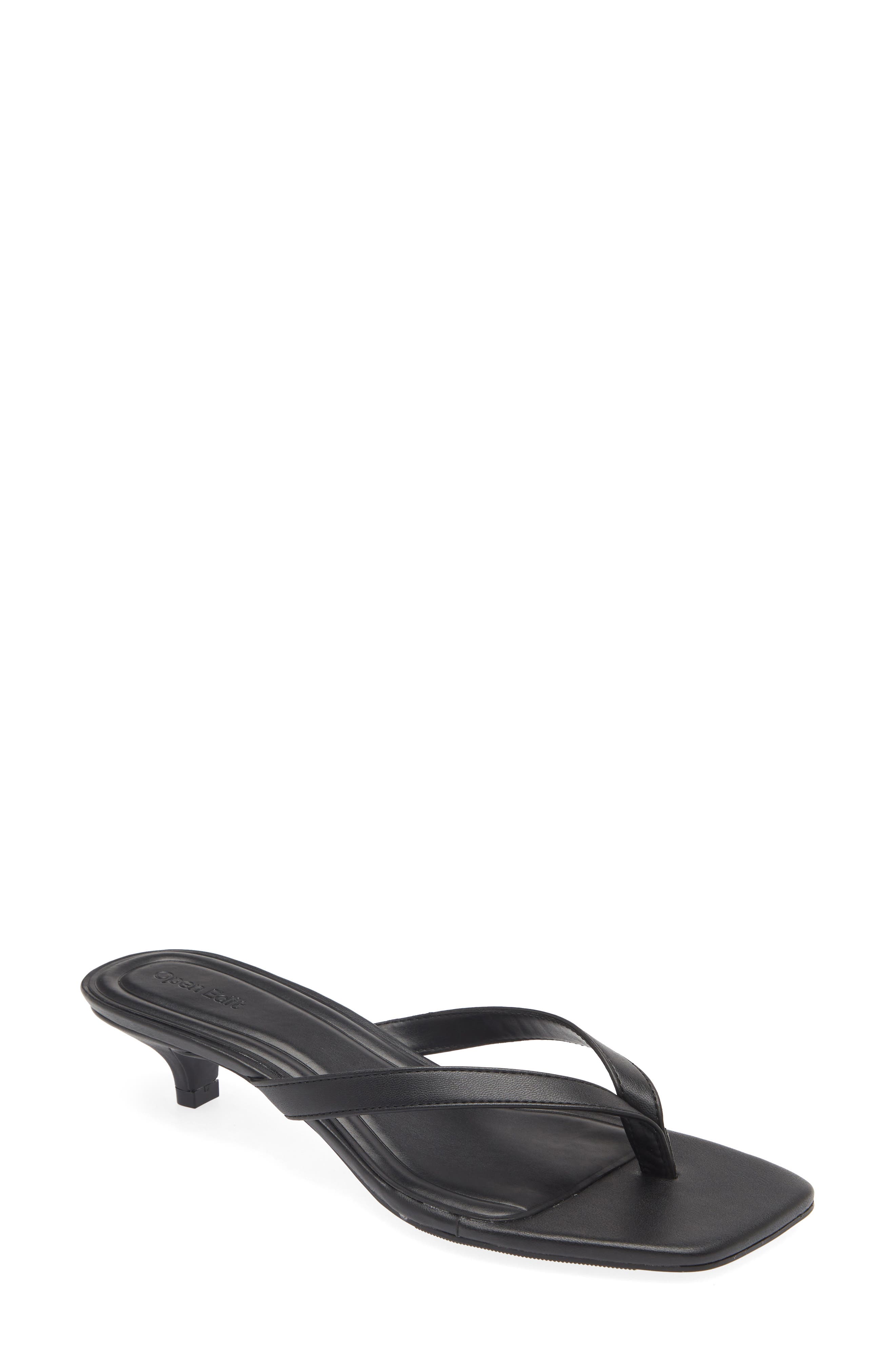 Open Edit Tori Kitten Heel Sandal, Main, color, Black