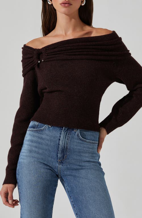ASTR ASTR THE LABEL WYLIE OFF THE SHOULDER SWEATER