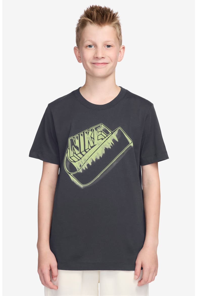 Kids' Swoosh Graphic T-Shirt, Main, color, ANTHRACITE