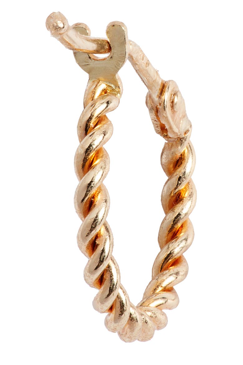 14K Gold Small Twisted Rope Hoop Earrings, Alternate, color, YELLOW GOLD