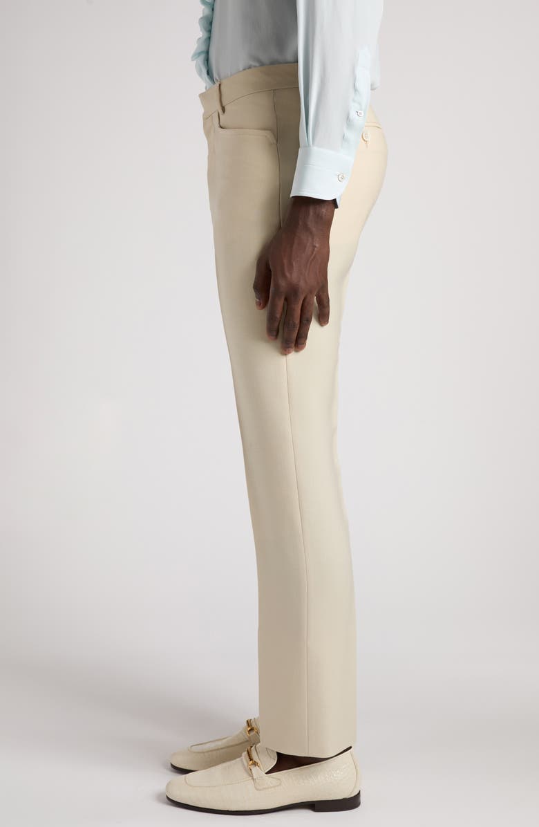 TOM FORD Dyllan Wool Blend Slim Fit Pants, Alternate, color, Aw021 Champagne